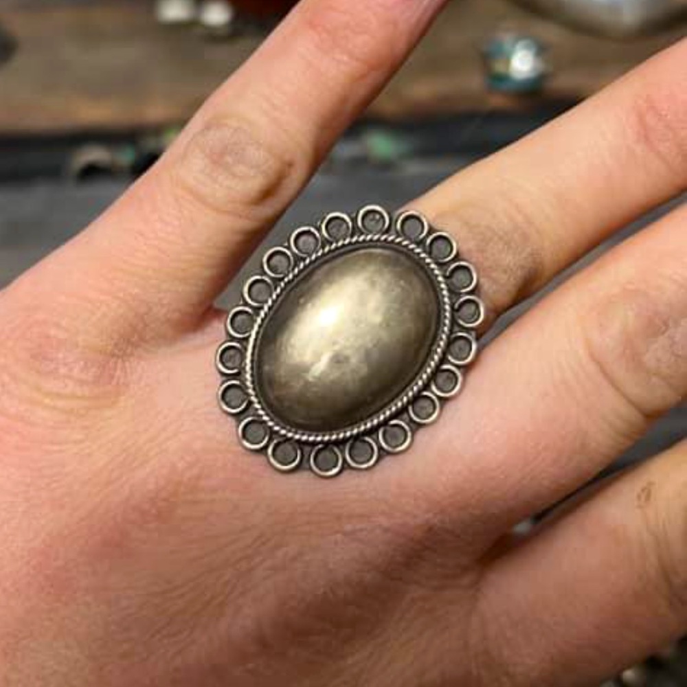 Sterling Concho ring size 8